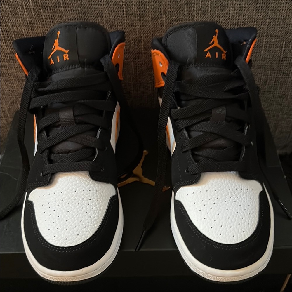 Kids Shoes - Black and Orange